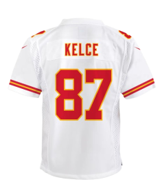 Travis Kelce Kansas City Chiefs White Jersey
