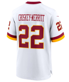 Men's Washington Commanders Jacory Croskey-Merritt Nike White Game Super Bowl Era Jersey