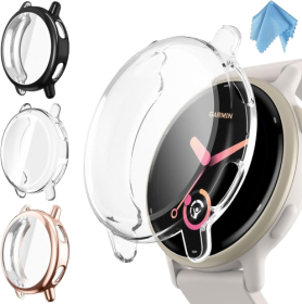 3-Pack Screen Protector Case Compatible with Garmin Vivoactive 5