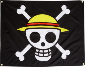 Anime Straw Hat Pirate Flag, 59in x 36in (3x5 FT) Wall Banner
