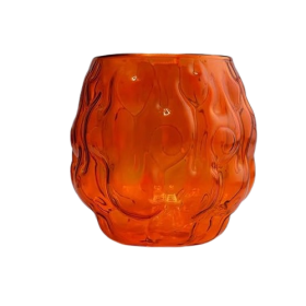 One Piece Flame Flame Fruit Inspired Double Walled Glassware Set | Orange | Set Of 2