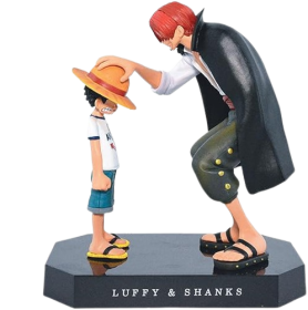 One Piece Shanks Touching Luffy Figures