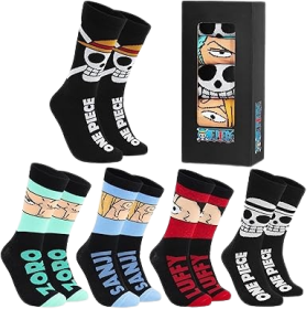 One Piece 5 Pack Crew Socks