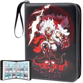 Trading Card Binder for One Piece Card Game,9 Pocket with 50 Sleeves up to 900 Cards