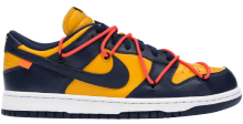 Off White X Nike Dunk Low university gold