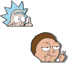 Rick and Morty araba cam çıkartmaları