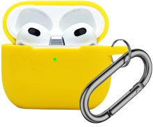AirPods ile uyumlu silikon kılıf sarı