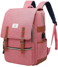 Pembe üniversite sırt çantası