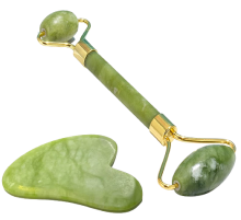 Yüz için jade roller ve Gua Sha masaj taşları