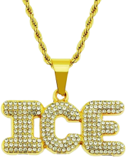 ICE harfli iced out kolye