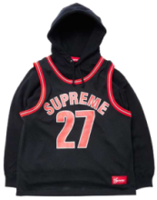 Supreme kapüşonlu basketbol forması sweatshirt
