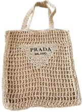 Prada rafya tote çanta