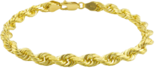 Bracciale in oro giallo 14 carati con taglio a diamante