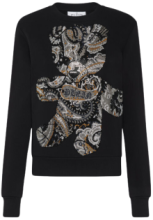 Şal desenli teddy bear sweatshirt