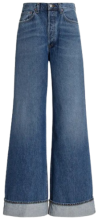 Agolde Dame paçaları kıvrılmış bol pantolon