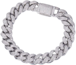 14mm genişliğinde S925 gümüş zeminli iced out mozanit
