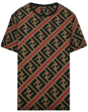 Fendi FF monogram baskılı tişört