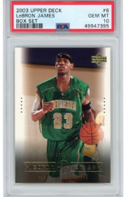 Derecelendirilmiş 2003-04 Upper Deck LeBron James #6 kartı