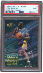 1996-97 Skybox E-X2000 Star Date EX2000#3 çaylak kartı Kobe Bryant ek kartı
