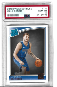PSA 10 puanlı Luka Doncic çaylak basketbol kartı Donruss #177