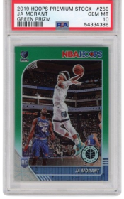 Derecelendirilmiş 2019-20 NBA Hoops Premium Stock Ja Morant #259 kartı