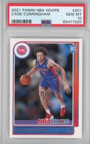 Derecelendirilmiş 2021-22 Panini NBA Hoops Cade Cunningham #201 kartı