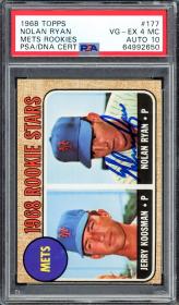 Nolan Ryan imzalı 1968 çaylak kartı #177