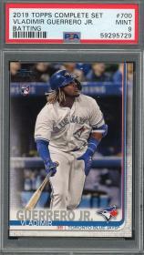 Vladimir Guerrero Jr 2019 Topps tam set vuruş çaylak kartı #700