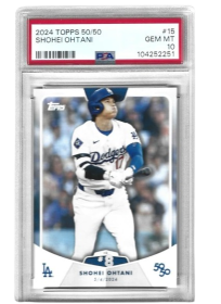 Derecelendirilmiş PSA Gem Mint 10 Topps Shohei Ohtani #15 beyzbol kartı