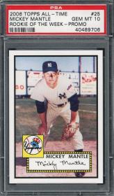 Mickey Mantle 2006 Topps tüm zamanların haftanın çaylağı beyzbol kartı #25