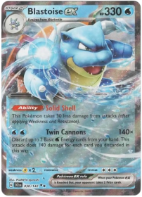 Pokemon - Blastoise ex 030/142 - Stellar Crown çift nadir kart