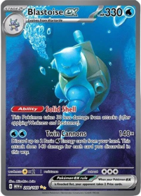 Pokemon - Blastoise ex 200/165 - Pokemon 151 - özel illüstrasyon nadir kart - tekli kart