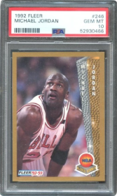 1992-93 Fleer #246 Michael Jordan derecelendirilmiş PSA 10 basketbol kartı