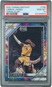 Lebron James PSA 10 2021 Panini Instant #166 nadir takas kartı Versicolor #3/5