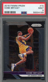 Kobe Bryant 2018 Panini Prizm basketbol kartı #15 derecelendirilmiş PSA 9