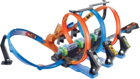Hot Wheels Toy Car Track Set, 3 Crash Zones