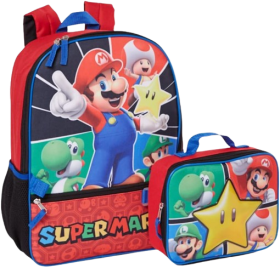 Super Mario Backpack with Lunchbox