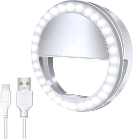 Rechargeable Clip-on Selfie Ring Light