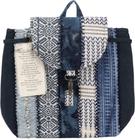 Indigo Blue Recycled Denim Backpack