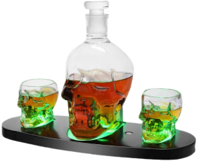 Skull Whiskey Decanter Set