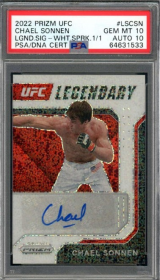 Chael Sonnen Card 2022 Prizm UFC Signature White Sparkle