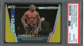 Francis Ngannou Card 2021 Panini Prizm UFC Gold Prizm