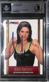 Topps Gina Carano Signed 2008 Pro Elite Xc Rookie Card