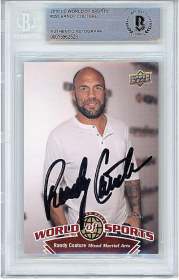 Randy Couture Signed 2010 Upper Deck World of Sports Card