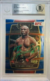 Kamaru Usman 2022 Panini #5 Signed Card