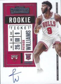 Patrick Williams 2020-21 Panini Contenders Rookie Ticket On Card