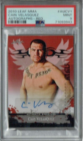 Cain Velasquez 2010 Leaf #AUCV1 Rookie Signed Card