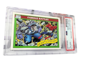 1990 Marvel Universe The Hulk vs. Spider-Man Card