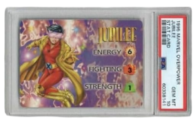 1995 Marvel Overpower X-Men Jubilee Stat Card