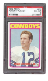 Graded 1972 Topps #200 Roger Staubach RC PSA 6